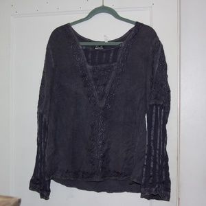 NOEL Purple Blouse L/XL 12/14 Long Sleeve